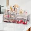 imageVtopmart 3 Tier Clear Makeup Organizer with Drawer Cosmetic Storage for Dresser Countertop and Bathroom Vanity Beauty Holder for Lipstick Brush Skincare5 Tier 2 Sizes Drawer