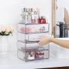imageVtopmart 3 Tier Clear Makeup Organizer with Drawer Cosmetic Storage for Dresser Countertop and Bathroom Vanity Beauty Holder for Lipstick Brush Skincare5 Tier
