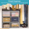 imageVtopmart 4 Pack 13QT Clear Stackable Storage DrawersEasily Assemble Acrylic Closet OrganizersPlastic Storage Bins for BathroomCabinetKitchen PantryUnder Sink Organizationclear