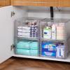 imageVtopmart 4 Pack 13QT Clear Stackable Storage DrawersEasily Assemble Acrylic Closet OrganizersPlastic Storage Bins for BathroomCabinetKitchen PantryUnder Sink Organizationclear