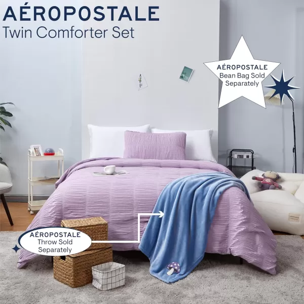 Aeropostale 2 Piece Ria Ruched Bedroom Comforter and Matching Sham SetTwinLilacRia Ruched Lilac