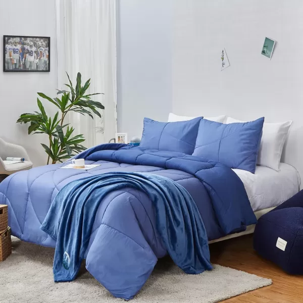 Aeropostale 3 Piece Marshmallow Wave Bedroom Comforter and Matching Sham Set FullQueenNavy BlueMarshmallow Wave Navy