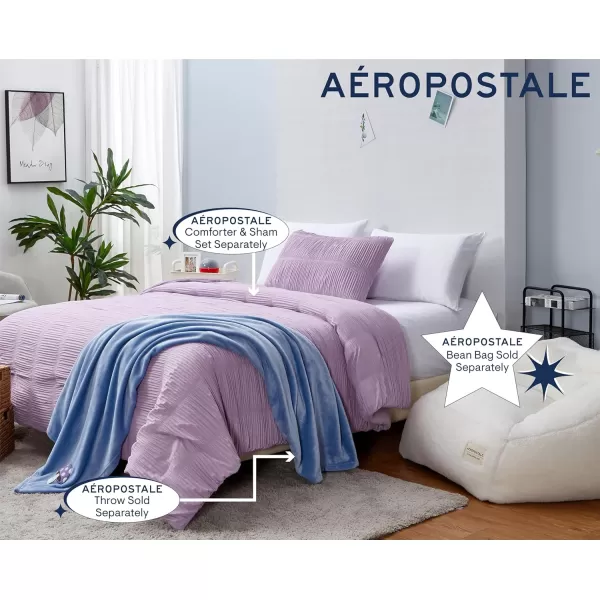 Aeropostale 50quotx70quot Luxurious Blue Soft Plush Oversized Throw Blanket with Decorative Mushroom PatchBlue
