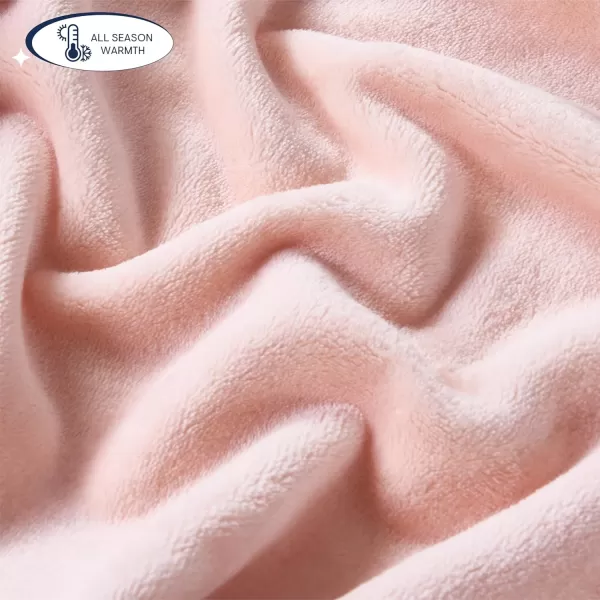 Aeropostale 50quotx70quot Luxurious Blue Soft Plush Oversized Throw Blanket with Decorative Mushroom PatchPink