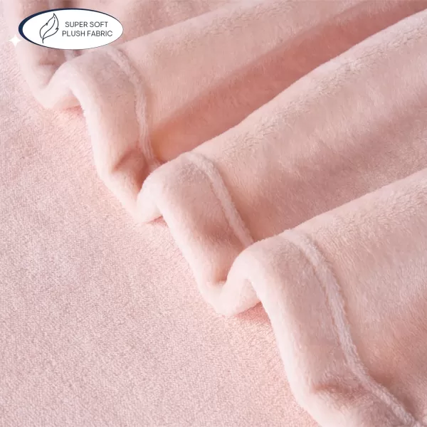 Aeropostale 50quotx70quot Luxurious Blue Soft Plush Oversized Throw Blanket with Decorative Mushroom PatchPink