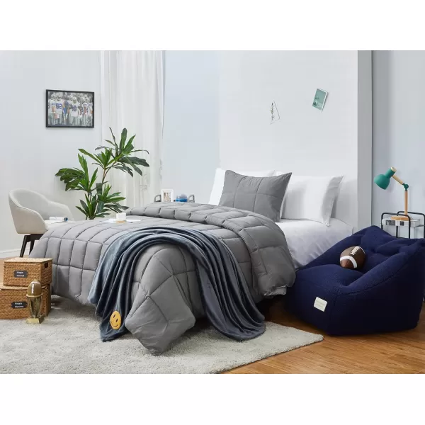 Aeropostale Cozy Sherpa Bean Bag Sofa Chair for Kids Teens and Adults Navy