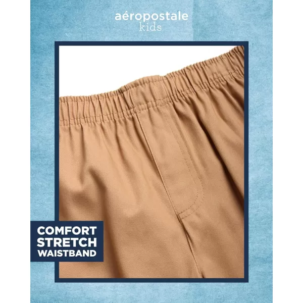 AEROPOSTALE Boys Shorts Set  2 Piece Short Sleeve Graphic Tee and Pull On Cargo Shorts  Trendy Boys Clothing Sets 416BlueCoffee