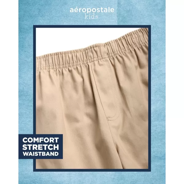 AEROPOSTALE Boys Shorts Set  2 Piece Short Sleeve Graphic Tee and Pull On Cargo Shorts  Trendy Boys Clothing Sets 416WhiteCream