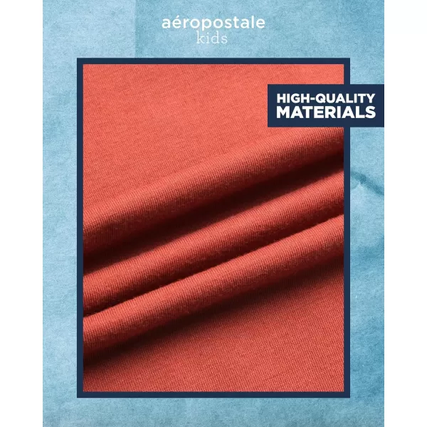 AEROPOSTALE Boys Shorts Set  3 Piece Short Sleeve TShirt and Fleece Sweat Shorts  Summer Outfit for Boys 412BurgundyOliveOatmeal