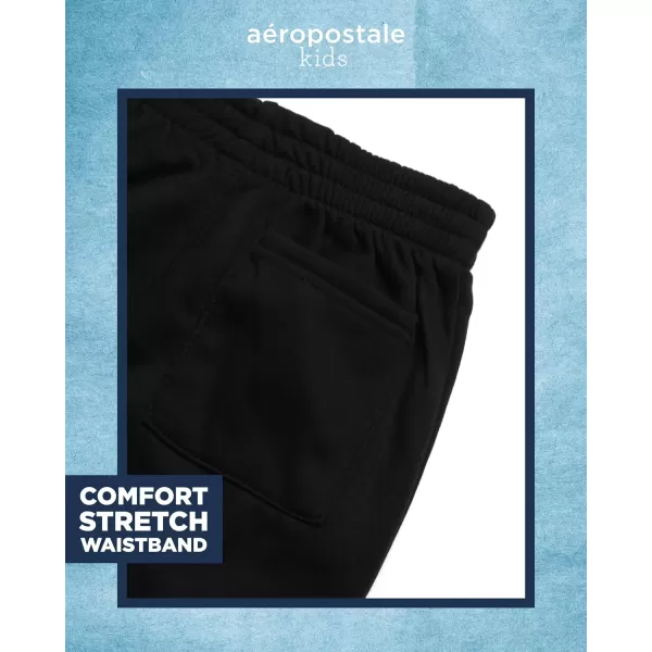 AEROPOSTALE Boys Shorts Set  3 Piece Short Sleeve TShirt and Fleece Sweat Shorts  Summer Outfit for Boys 412GreyBlackRed