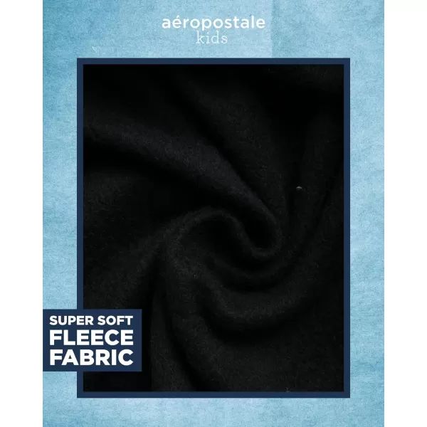 AEROPOSTALE Boys Sweatshirt  Kids Fleece Long Sleeve Crewneck Pullover  Youth Pullover Sweatshirt for Boys 816Black