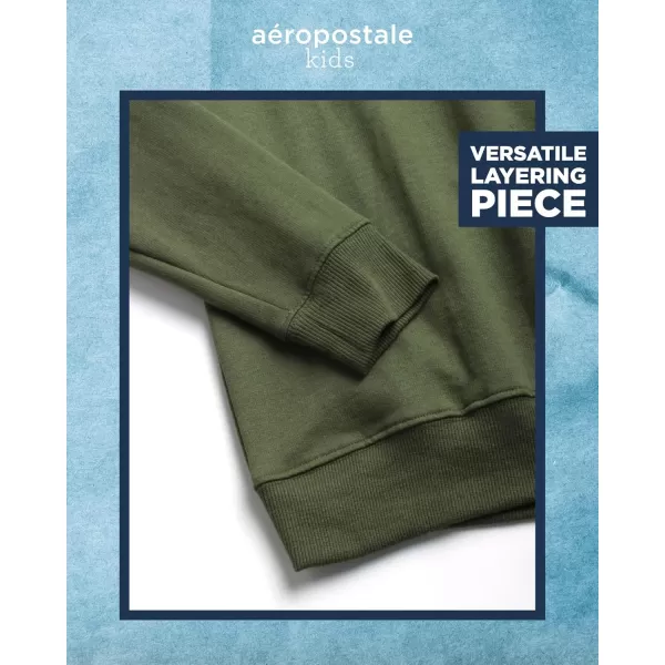 AEROPOSTALE Boys Sweatshirt  Kids Fleece Long Sleeve Crewneck Pullover  Youth Pullover Sweatshirt for Boys 816Olive