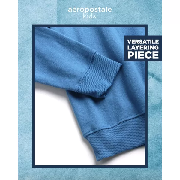 AEROPOSTALE Boys Sweatshirt  Kids Fleece Long Sleeve Crewneck Pullover  Youth Pullover Sweatshirt for Boys 816Parisian Blue