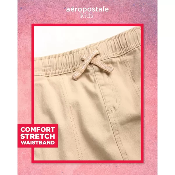 AEROPOSTALE Girls Skort Set  2 Piece Jersey Graphic Tee and Twill Cargo Scooter Skorts  Summer Outfit for Girls 716Irish Cream