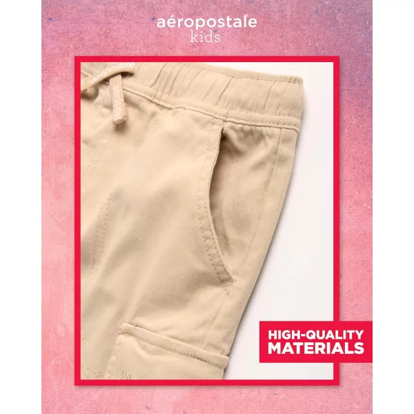 AEROPOSTALE Girls Skort Set  2 Piece Jersey Graphic Tee and Twill Cargo Scooter Skorts  Summer Outfit for Girls 716Irish Cream