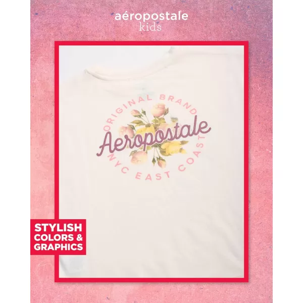 AEROPOSTALE Girls Skort Set  2 Piece Jersey Graphic Tee and Twill Cargo Scooter Skorts  Summer Outfit for Girls 716Irish Cream
