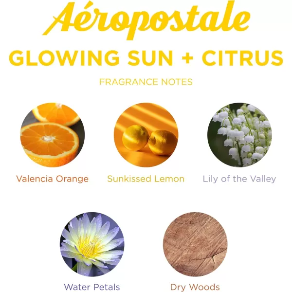 Aeropostale Candle Scented Candles Glowing Sun  Citrus Soy Candle