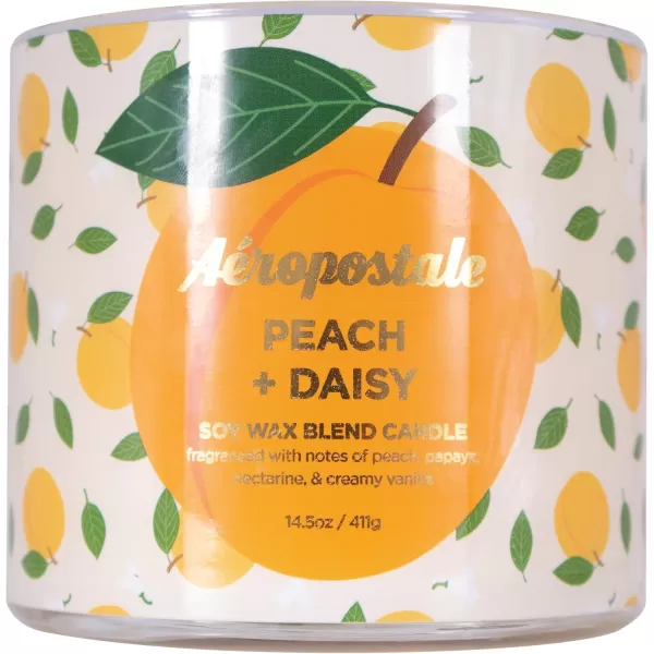 Aeropostale Candle Scented Candles Peach  Daisy Soy Candle