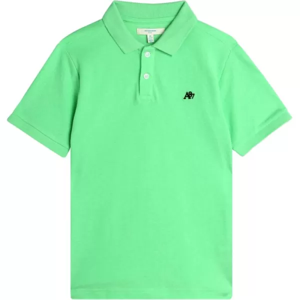 AEROPOSTALE Boys Polo Shirt  Classic Fit Short Sleeve Pique Polo  Comfort Stretch Golf Shirt for Boys 416Green