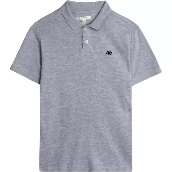 AEROPOSTALE Boys Polo Shirt  Classic Fit Short Sleeve Pique Polo  Comfort Stretch Golf Shirt for Boys 416Grey