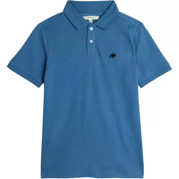 AEROPOSTALE Boys Polo Shirt  Classic Fit Short Sleeve Pique Polo  Comfort Stretch Golf Shirt for Boys 416Parisian Blue