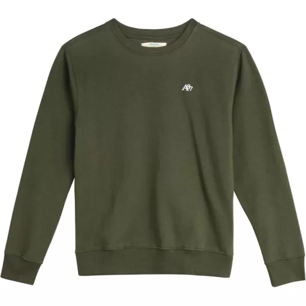 AEROPOSTALE Boys Sweatshirt  Kids Fleece Long Sleeve Crewneck Pullover  Youth Pullover Sweatshirt for Boys 816Olive