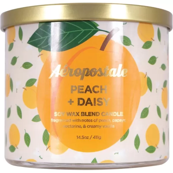 Aeropostale Candle Scented Candles Peach  Daisy Soy Candle