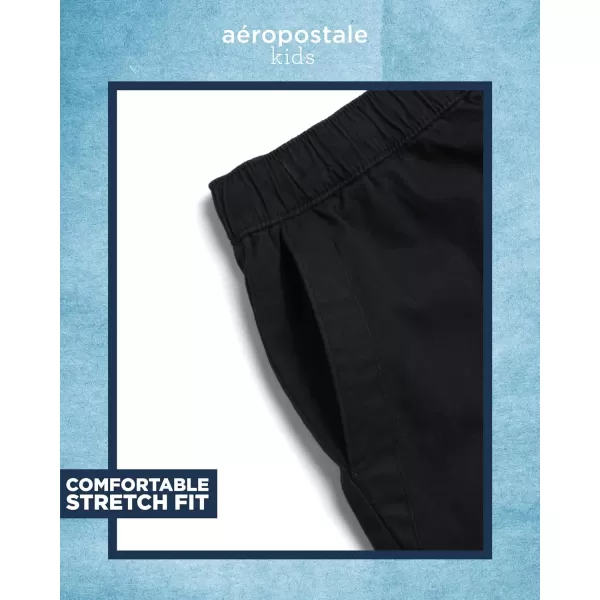 AEROPOSTALE Boys Shorts  Stretch Fit Pull On Khaki Chino Shorts  Woven Shorts for Boys 416Black