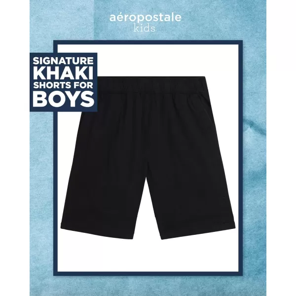 AEROPOSTALE Boys Shorts  Stretch Fit Pull On Khaki Chino Shorts  Woven Shorts for Boys 416Black