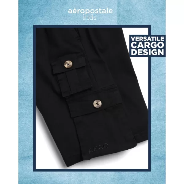 AEROPOSTALE Boys Shorts  Stretch Fit Pull On Khaki Chino Shorts  Woven Shorts for Boys 416Black Cargo