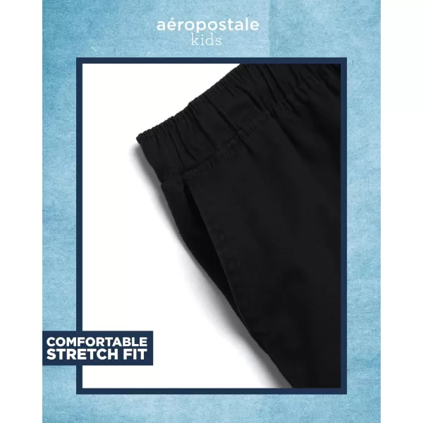 AEROPOSTALE Boys Shorts  Stretch Fit Pull On Khaki Chino Shorts  Woven Shorts for Boys 416Black Cargo