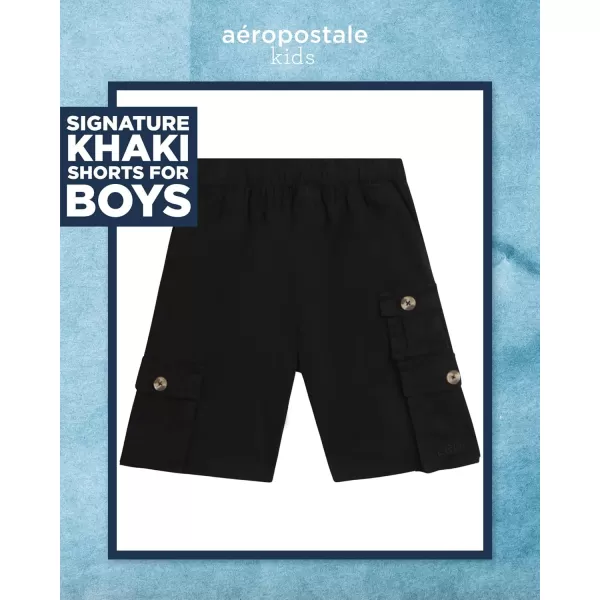 AEROPOSTALE Boys Shorts  Stretch Fit Pull On Khaki Chino Shorts  Woven Shorts for Boys 416Black Cargo