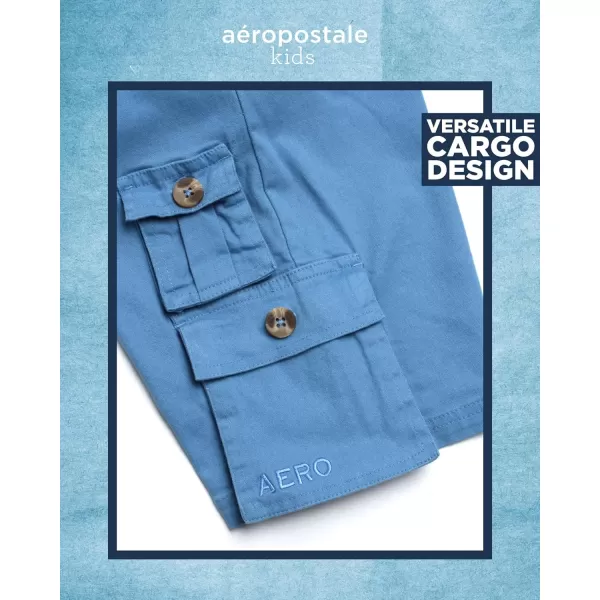 AEROPOSTALE Boys Shorts  Stretch Fit Pull On Khaki Chino Shorts  Woven Shorts for Boys 416Blue Cargo