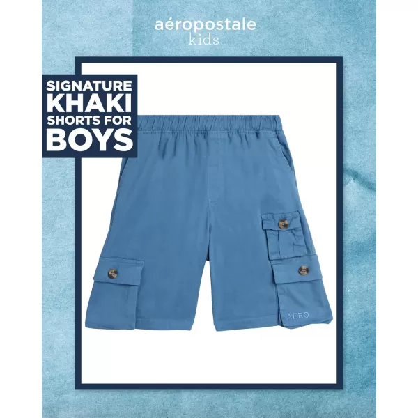 AEROPOSTALE Boys Shorts  Stretch Fit Pull On Khaki Chino Shorts  Woven Shorts for Boys 416Blue Cargo