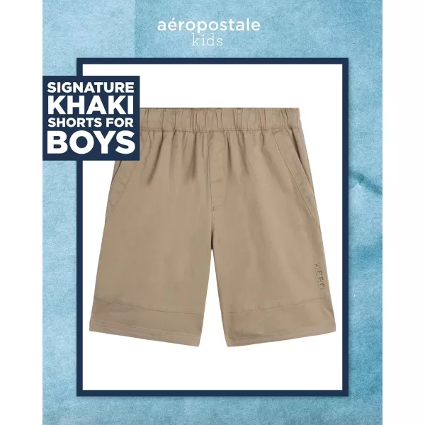 AEROPOSTALE Boys Shorts  Stretch Fit Pull On Khaki Chino Shorts  Woven Shorts for Boys 416Camel Twill