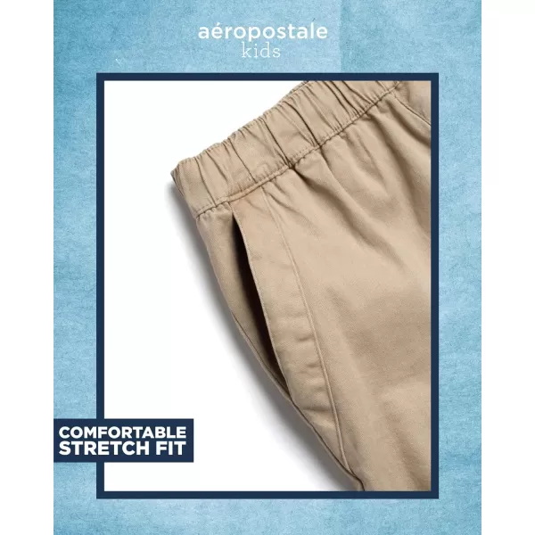 AEROPOSTALE Boys Shorts  Stretch Fit Pull On Khaki Chino Shorts  Woven Shorts for Boys 416Camel Twill