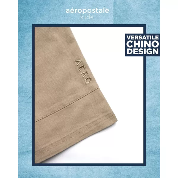 AEROPOSTALE Boys Shorts  Stretch Fit Pull On Khaki Chino Shorts  Woven Shorts for Boys 416Camel Twill
