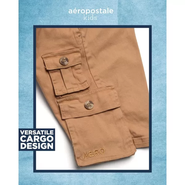 AEROPOSTALE Boys Shorts  Stretch Fit Pull On Khaki Chino Shorts  Woven Shorts for Boys 416Coffee Cargo
