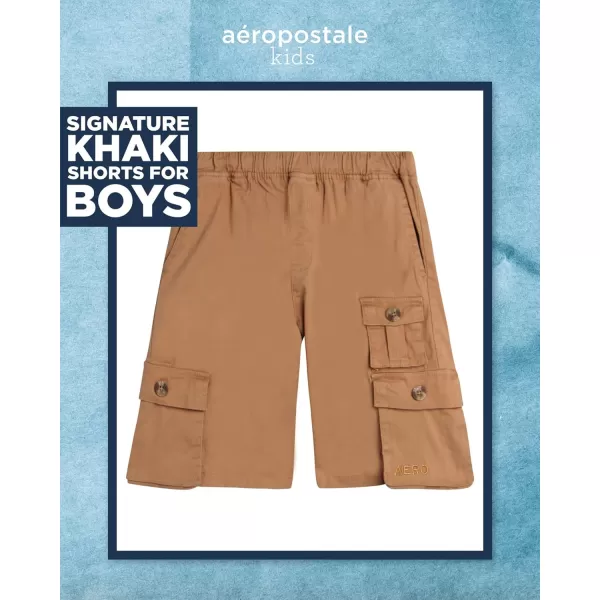 AEROPOSTALE Boys Shorts  Stretch Fit Pull On Khaki Chino Shorts  Woven Shorts for Boys 416Coffee Cargo