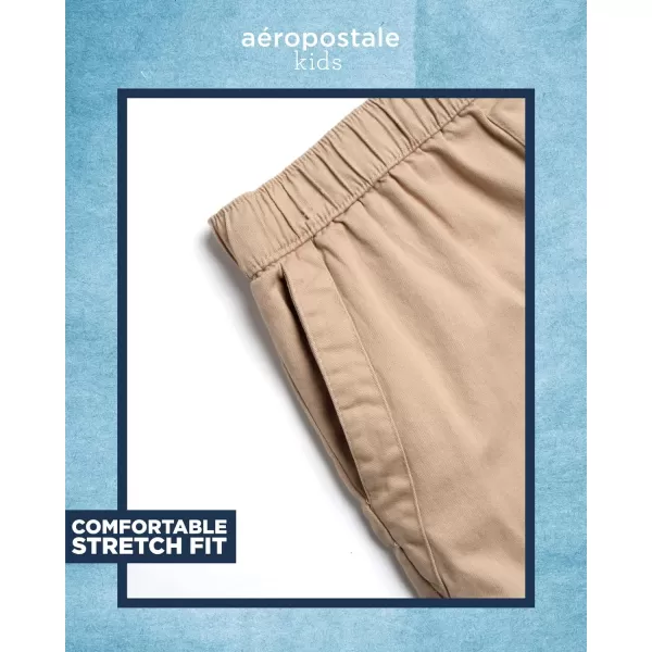 AEROPOSTALE Boys Shorts  Stretch Fit Pull On Khaki Chino Shorts  Woven Shorts for Boys 416Cream