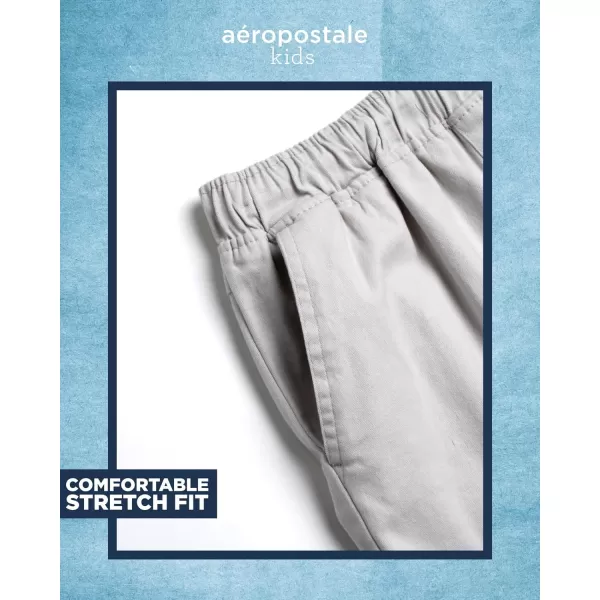 AEROPOSTALE Boys Shorts  Stretch Fit Pull On Khaki Chino Shorts  Woven Shorts for Boys 416Grey Cargo
