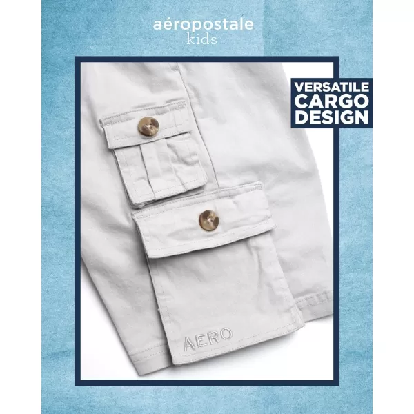 AEROPOSTALE Boys Shorts  Stretch Fit Pull On Khaki Chino Shorts  Woven Shorts for Boys 416Grey Cargo