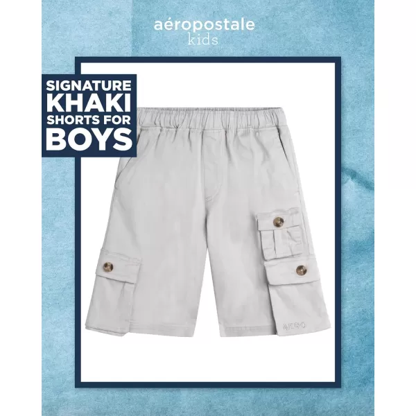 AEROPOSTALE Boys Shorts  Stretch Fit Pull On Khaki Chino Shorts  Woven Shorts for Boys 416Grey Cargo
