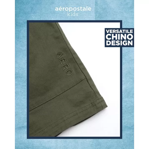 AEROPOSTALE Boys Shorts  Stretch Fit Pull On Khaki Chino Shorts  Woven Shorts for Boys 416Olive
