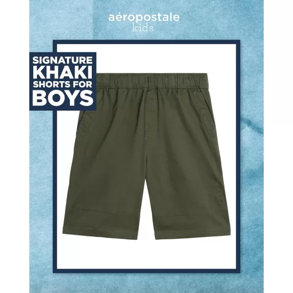AEROPOSTALE Boys Shorts  Stretch Fit Pull On Khaki Chino Shorts  Woven Shorts for Boys 416Olive