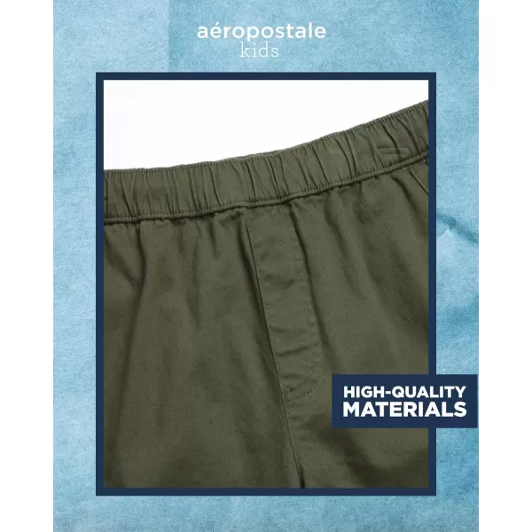 AEROPOSTALE Boys Shorts  Stretch Fit Pull On Khaki Chino Shorts  Woven Shorts for Boys 416Olive