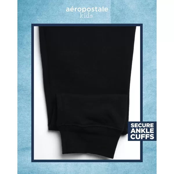 AEROPOSTALE Boys Sweatsuit Set  2 Piece Fleece Hoodie Sweatshirt and Jogger Sweatpants  Matching Pants Set for Boys 412Black