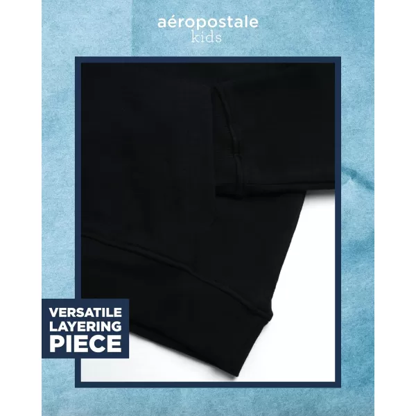 AEROPOSTALE Boys Sweatsuit Set  2 Piece Fleece Hoodie Sweatshirt and Jogger Sweatpants  Matching Pants Set for Boys 412Black
