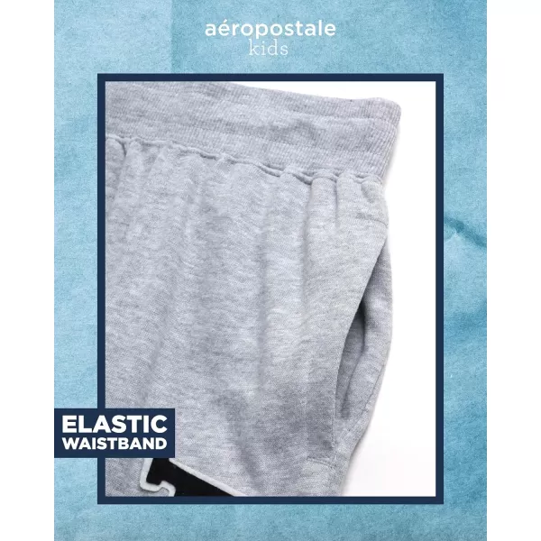AEROPOSTALE Boys Sweatsuit Set  2 Piece Fleece Hoodie Sweatshirt and Jogger Sweatpants  Matching Pants Set for Boys 412Grey