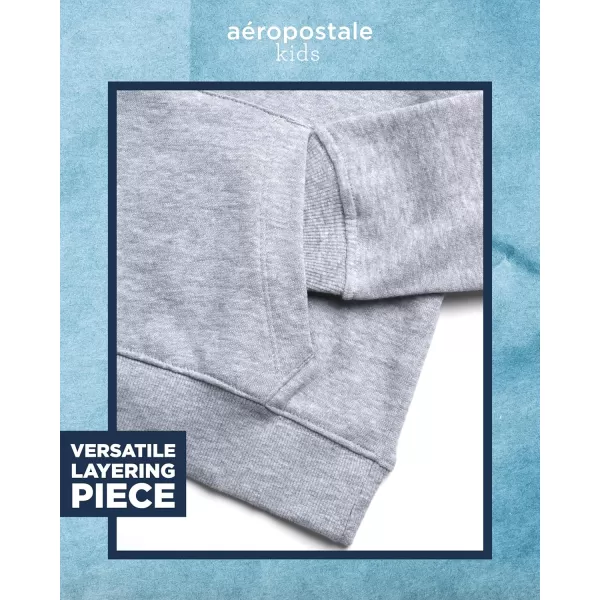AEROPOSTALE Boys Sweatsuit Set  2 Piece Fleece Hoodie Sweatshirt and Jogger Sweatpants  Matching Pants Set for Boys 412Grey